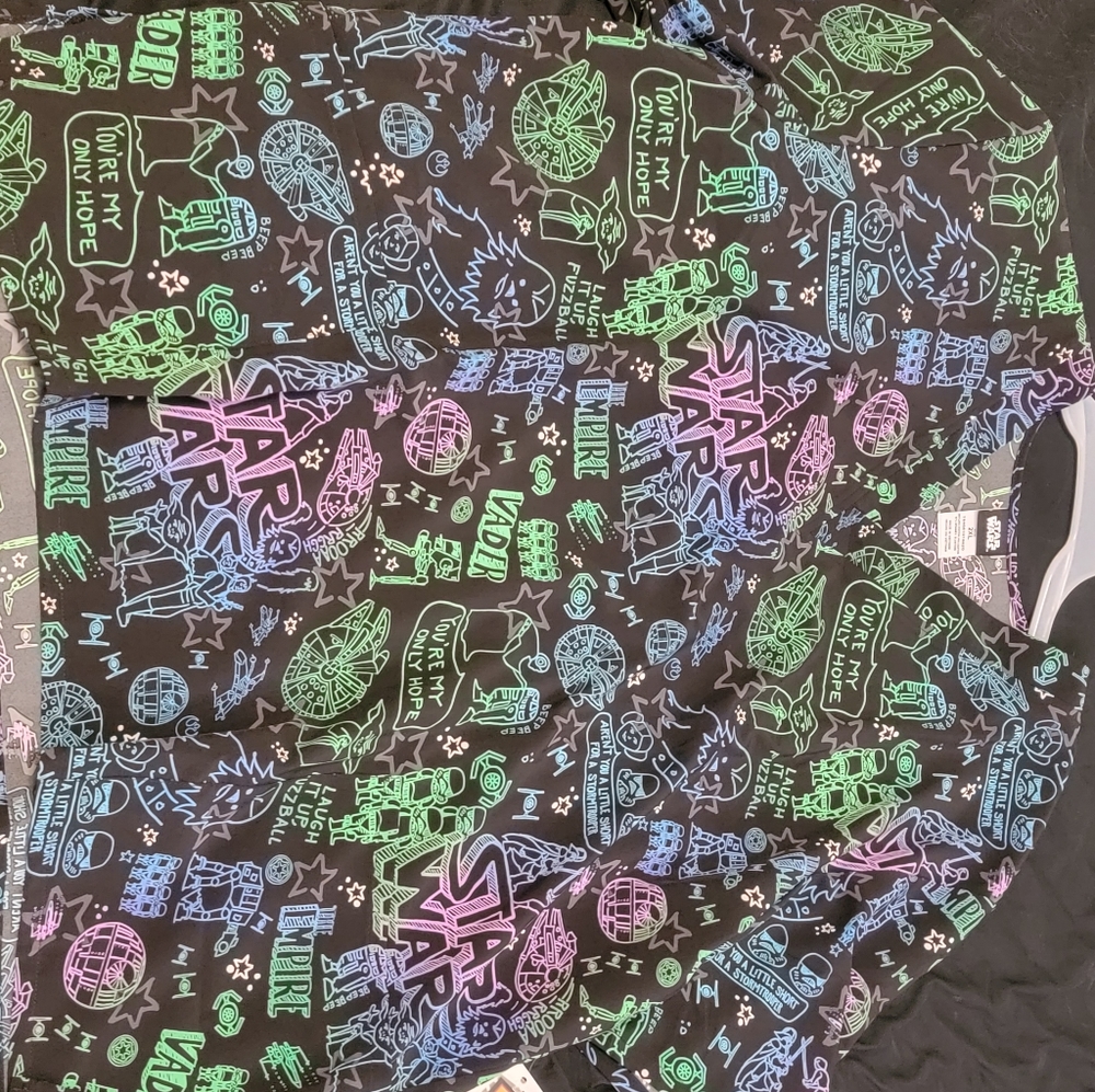 Tooniforms star wars scrub top